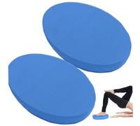 Csafyrt 2Pcs Foam Balance Pad Oval Soft Anti-Slip Yoga Pad Cushioning Protection with Closed-Cell Structure 2in Thick Exercise Balance for Strength Training, Lower Back, Knees (Blue)