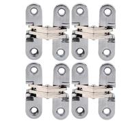 Csafyrt 4PCS Hidden Hinges for Cabinet Doors, Zinc Alloy 0-180 Degree Concealed Hinges, Easy Installation for Furniture Kitchen