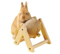 Csafyrt Bunny Chew Toys Sisal Wrapped Scratching Pad Triangular Base Stress Relief Enrichment