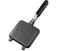 Csafyrt Camping Toastie Maker, Double Side Toasted Sandwich Maker Non-Stick Stovetop Bread Frying Pan with Heat-Resistant Handles for Home Outdoor Camping