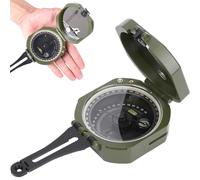 Csafyrt Car CompassTactical Survival CompassHigh Accuracy Lensatic Compass with MirrorShockproof Design
