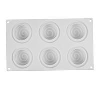 Csafyrt Cinnamon Roll Silicone Mould 6 Cavity Silicone Moulds for Baking Heat Resistant and Microwave Safe Non-Stick Dessert Molds