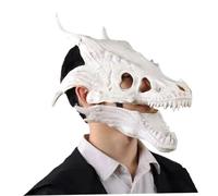 Csafyrt Dragon Skull Mask Realistic Latex Dragon Mask Scary Dinosaur Moving Jaw for Adults Decorative Skull for Halloween Cosplay Masquerade