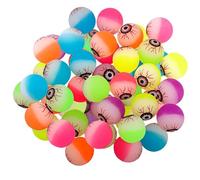 Csafyrt Eyeballs 24Pcs 1" Eyes with Blood Streak Scary Rubber Halloween Eyeballs Glow in Dark Bouncing Ball Halloween Toys Bulk for Kids Party Favors, Supplies, Gifts, Random Color