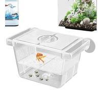 Csafyrt Fish Breeding Box, Transparent Insulation Breeder Box for Fish Tank, 5x3x3 Detachable Plastic Small Tank for Babies, Shrimp, Clown and Guppy