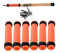 Csafyrt Fishing Rod Floats, 6PCS Waterproof Shockproof EPE Fishing Float Tube for Boats and Kayaks, Orange