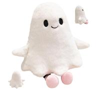Csafyrt Ghost Plush 12 Inch Cute Soft Halloween Plush Smile Ghost Stuffed Animal with Hand and Leg Throw Pillow for Kids Adults