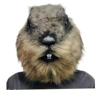 Csafyrt Groundhog Mask 11 Inch Full Head Groundhog Furry Mask, Halloween Cosplay Costume Prop for Party Ball