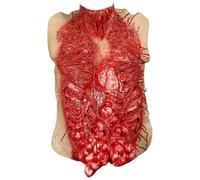 Csafyrt Halloween Costumes Bloodied and Disfigured Body Parts Zombie Costume with Realistic Muscle Organ Scary Horror Mask Halloween Props for Adult Men Women
