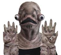 Csafyrt Halloween Fish Mask, 2PCS/Set Funny Catfish Animal Mask with Gloves, Breathable Latex Full Head Fish Costume Adult for Halloween Cosplay Party Favors