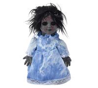 Csafyrt Halloween Scary Doll 11.8x11 inch Voice-activated Battery Powered Creepy Dolls Halloween Prop for Party Haunted House, Battery Not Included