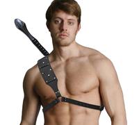 Csafyrt Halloween Sword Belt Adjustable Leather Sword Holsters Medieval Retro Sheath Belt Holder for Halloween Cosplay Custome Party