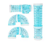 Csafyrt Hamster Tubes Hamster Tubes Toys Cage Tunnel Track Adventure External Pipe Set DIY Connection Accessories To Expand Space Pin Blue