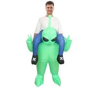 Csafyrt Inflatable Halloween Costumes Funny Inflatable Suit Riding a Alien Blowup Costumes for Adults Halloween Themed Parties