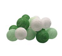 Csafyrt LED Cotton Ball Light String Light 20 Cotton Balls Fairy Lights Battery Powered 300cm Festival Christmas Wedding Green