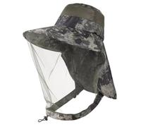 Csafyrt Mosquito Net Hat Wide Brim Gardening Hat with Neck Flap Sun Protection Summer Essentials for Outdoor Camouflage