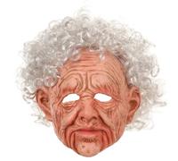Csafyrt Old Man Mask, Realistic Latex Old Man Scary Mask with White Hair, Spooky Halloween Decorations for Cosplay Party