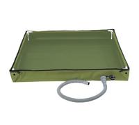 Csafyrt Portable Shower Pan, 31.5x31.5x3.9 Inch Foldable Outdoor Shower Floor with Detachable Drain Pipe, Ideal for Camping, Garden, Sand Toy, Pet, Car
