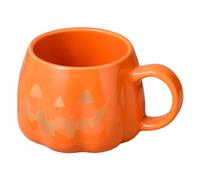 Csafyrt Pumpkin Coffee Mug 400ml Cute and Spooky Ceramic Pumpkin Mug with Cute Smile Face for Fall Halloween Party Home Decor