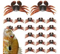 Csafyrt Saltwater Lures 20PCS 7g 3D Simulation Crab Bait, Portable Flexible Plastic Fishing Lures for Freshwater Tackle Accessory Tool