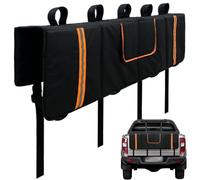 Csafyrt Tailgate Bike Pad 32.7x53.1 Oxford Cloth Tailgate Pad for Mountain Bikes with Reflective Strips & Tool Pocket Fits 5 Bikes