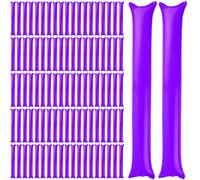 Csafyrt Thunder Sticks 100 Pcs Boom Stick Inflatable Spirit Sticks Cheerleading Plastic Boom Stick Noise Makers for Sporting Events Dance Basketball Football Purple