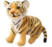 Csafyrt Tiger Stuffed Animal, 13x11.4 Inch Cute Realistic Tiger Plush Toy, Super Soft and Cuddly Animal Toys for Bedroom Decorations, Boys and Girls Gift