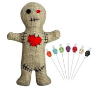 Csafyrt Voodoo Dolls Creepy Ugly Voodoo Doll with 7 Skull Pins for Adults & Teens Relieve Stress Halloween Christmas Birthday Ornament