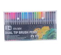 Csafyrt Watercolor Markers, 24 Colors Double-Ended Smooth Watercolor Pens, Brush Markers for Painting, Drawing