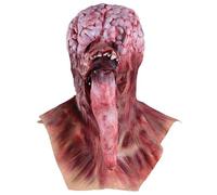 Csafyrt Zombie Mask Faceless Long Tongue Sharp Teeth Scary Mask with Inner Brain Exposed Free Size Latex Halloween for Party, Cosplay, Haunted House