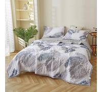 CSARPECT Duvet Double, Soft Microfiber Summer Nap Blanket Bed Quilt- Anti Allergy and Machine Washable Breathable Cool Comforter, for Kids Adults, Sofas, Bedrooms, Guest (Summer leaves, 200 * 230CM)