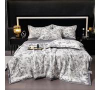 CSARPECT Duvet Double, Soft Microfiber Summer Nap Blanket Bed Quilt- Anti Allergy and Machine Washable Breathable Cool Comforter, for Kids Adults, Sofas, Bedrooms, Guest (Milk gray, 150 * 200CM)