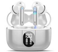 Csasan Wireless Earbuds, Bluetooth 5.3 Headphones In Ear with 4 ENC Noise Cancelling Mic, 2025 Mini Deep Bass Stereo Ear Buds, 40H Playtime Bluetooth Earphones, IP7 Waterproof Earbuds, Light Gray