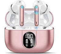 Csasan Wireless Earbuds, Bluetooth 5.3 Headphones In Ear with 4 ENC Noise Cancelling Mic, 2025 Mini Deep Bass Stereo Ear Buds, 40H Playtime Bluetooth Earphones, IP7 Waterproof Earbuds