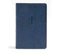 CSB Everyday Study Bible, Navy Cross LeatherTouch: Black Letter, Study Notes, Illustrations, Aricles, Easy-To-Carry, Ribbon Marker, Easy-To-Read Bible Serif Type