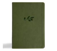CSB Giant Print Single-Column Bible, Olive Leathertouch