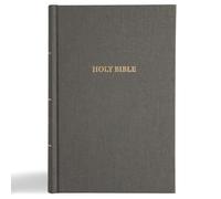 CSB Grace Bible, Charcoal Cloth Over Board