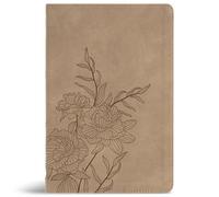 CSB Large Print Thinline Bible, Digital Study Edition, Earth SuedeSoft LeatherTouch