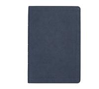 CSB Large Print Thinline Bible, Navy LeatherTouch
