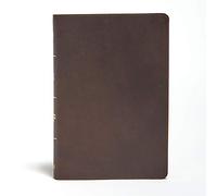 CSB Large Print Ultrathin Reference Bible, Brown Genuine Leather, Black Letter ED