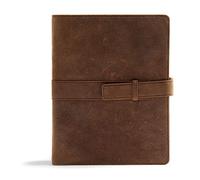 CSB Legacy Notetaking Bible, Tan Genuine Leather with Strap