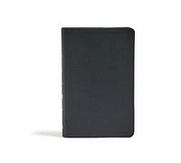 CSB Personal Size Bible, Black Genuine Leather