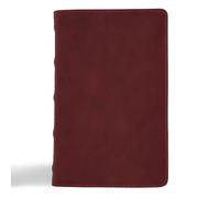 CSB Personal Size Bible, Holman Handcrafted Collection, Premium Marbled Burgundy Calfskin