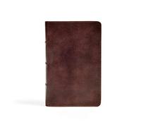 CSB Single-Column Personal Size Bible, Brown Genuine Leather