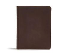 CSB Study Bible, Brown Genuine Leather: Faithful and True