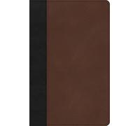 CSB Thinline Bible, Black/Brown Leathertouch