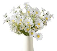 CSBYW Artificial Flowers 10 Bundles Multicolor Artificial Daisy Flowers UV Resistant Outdoor Fake Wildflowers with Stems Faux Greenery Shrubs Plants Arrangements for Home Garden Vase Decor