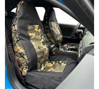 CSCOMFY - Tactical Car, Truck, SUV, and Van Seat Covers, Universal, Canvas, with Multiple Pockets, Organizers, Waterproof, Front Seat Protectors, Pair