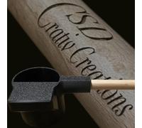 CSD Rainfall Sauna Ladle, 300 ml Infusion Ladle with Rain Effect, Beech Wood Handle, Black