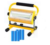 CSDASW 100W Flood Light LED Reflector Outdoor Floodlight COB Spotlight Searchlight Garden Lamp With 6x 18650 Battery & Charr(100W With Battery)